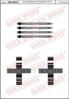 Accessory Kit, disc brake pad 109-0055