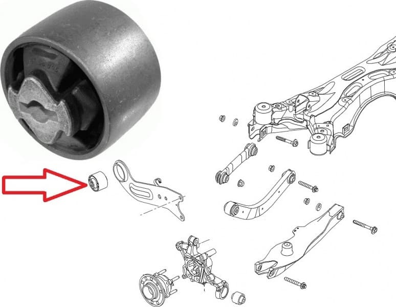 Silentblock rear axle VKDS 435002