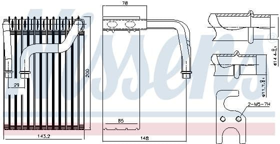 Evaporator, air conditioning 92237
