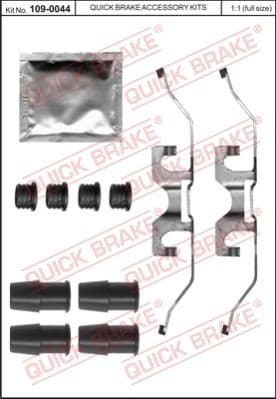 Accessory Kit, disc brake pad 109-0044