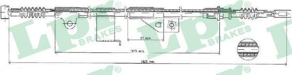 Cable Pull, parking brake C1487B