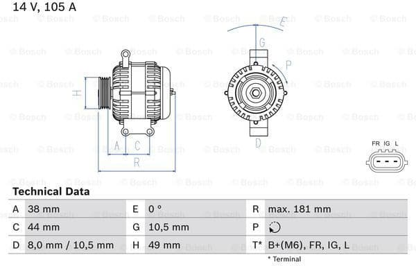 Alternator 0986084240