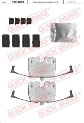 Accessory Kit, disc brake pad 109-1879