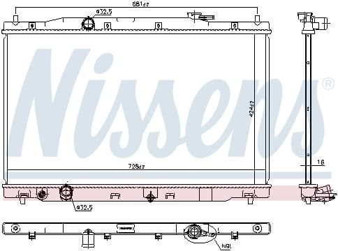 Radiator, engine cooling 606444