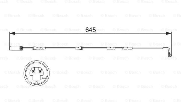Warning Contact, brake pad wear 1 987 473 504