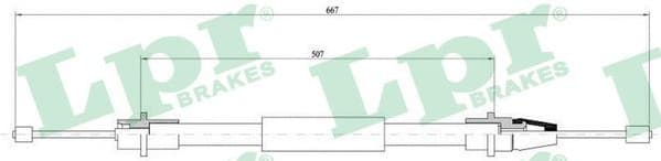 Cable Pull, parking brake C0637B