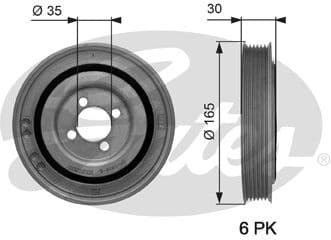 Belt Pulley, crankshaft DriveAlign™ TVD1032