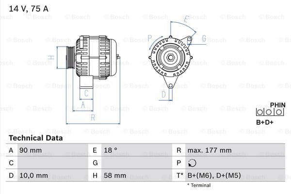 Alternator 0986049111