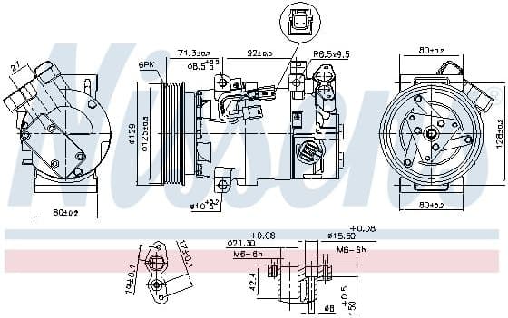 Compressor, air conditioning ** FIRST FIT ** 890586