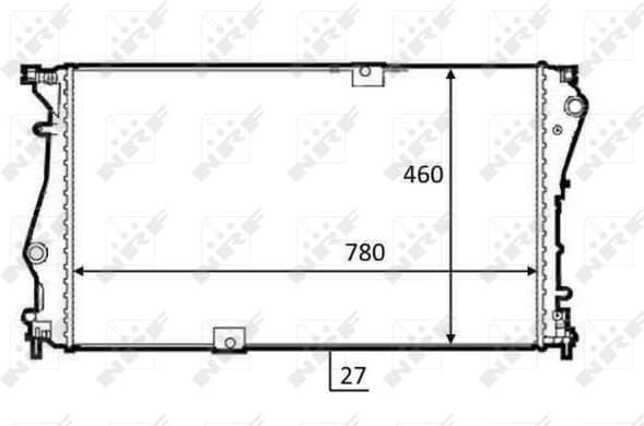 Radiator, engine cooling 58498