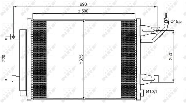 Condenser, air conditioning EASY FIT 350073