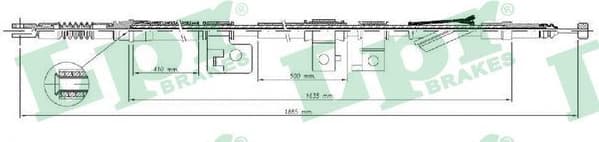Cable Pull, parking brake C0309B