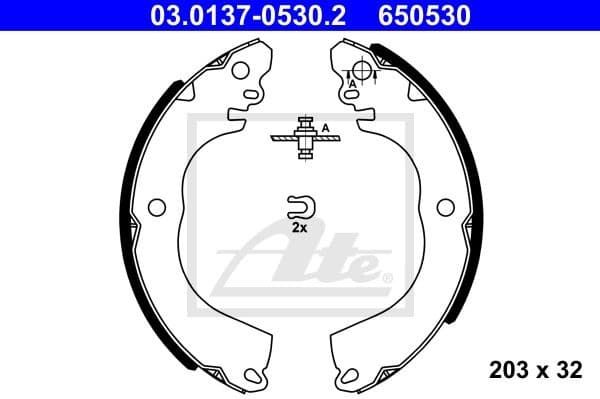 Brake Shoe Set 03.0137-0530.2