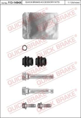 Guide Sleeve Kit, brake caliper 113-1494X