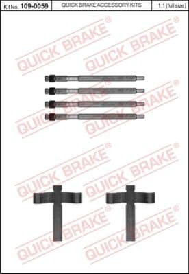 Accessory Kit, disc brake pad 109-0059