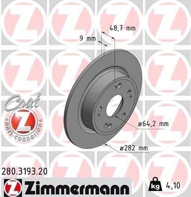 Brake Disc COAT Z 280.3193.20