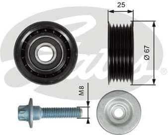 Deflection/Guide Pulley, V-ribbed belt DriveAlign™ T36619