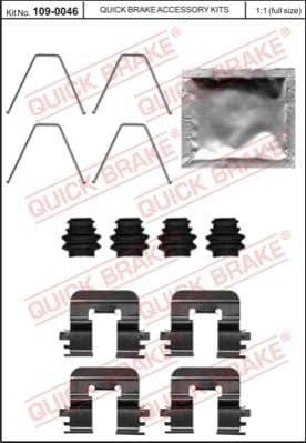 Accessory Kit, disc brake pad 109-0046