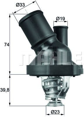 Thermostat, coolant BEHR TI20090