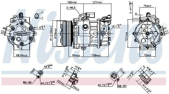 Compressor, air conditioning ** FIRST FIT ** 890659