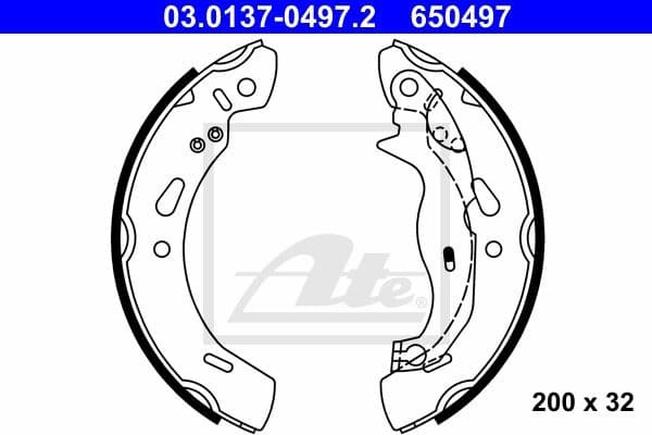 Brake Shoe Set 03.0137-0497.2