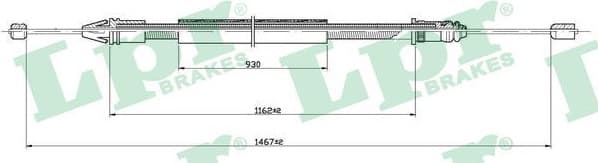 Cable Pull, parking brake C0401B
