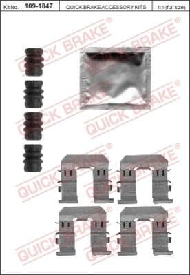 Accessory Kit, disc brake pad 109-1847