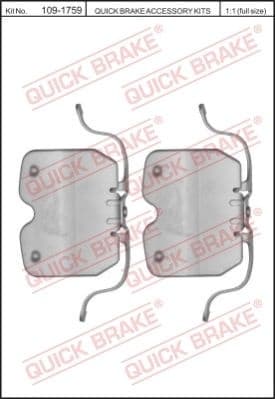 Accessory Kit, disc brake pad 109-1759