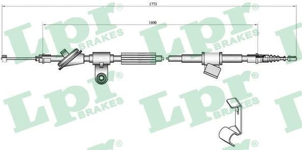Cable Pull, parking brake C0347B