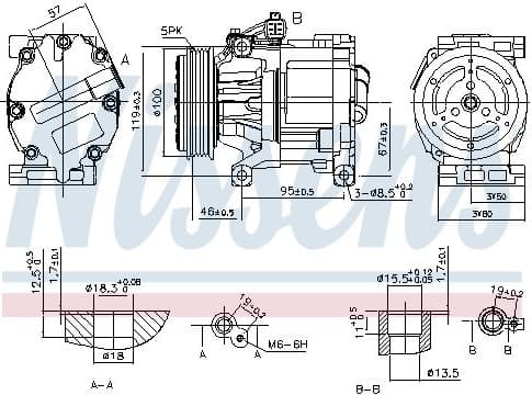 Compressor, air conditioning ** FIRST FIT ** 89405