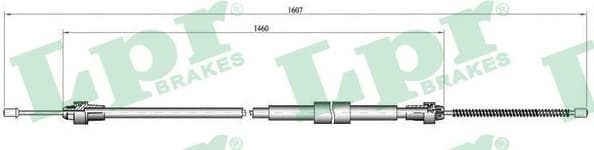 Cable Pull, parking brake C0136B
