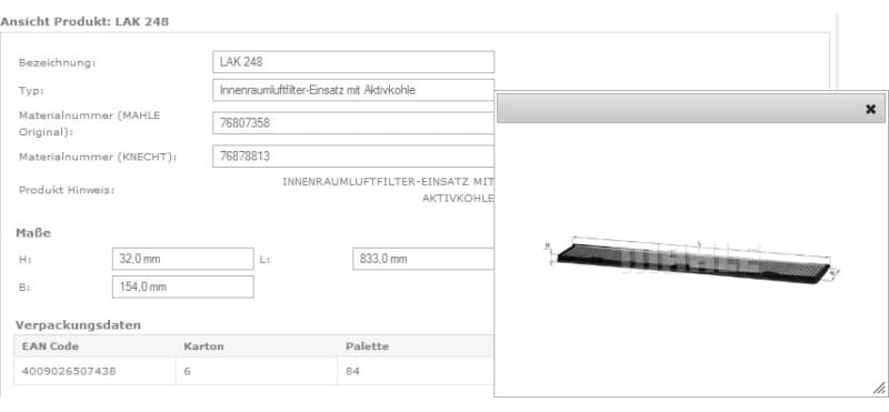 Filter cabin LAK248 - image 8