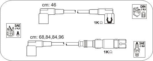 Ignition cable set M3