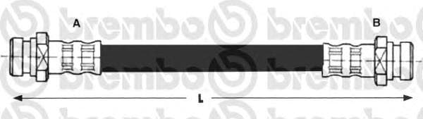 Brake hose rear MI21.500