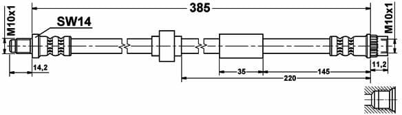 Brake hose front NI21.839