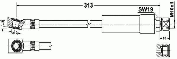 Brake hose front OP21.140