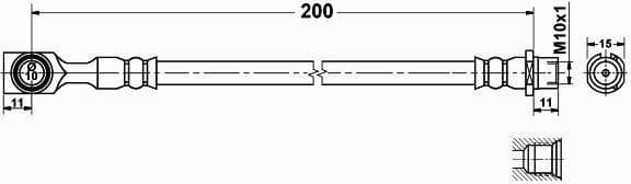 Brake hose rear OP21.182