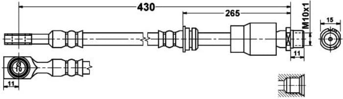 Brake hose front OP21.202