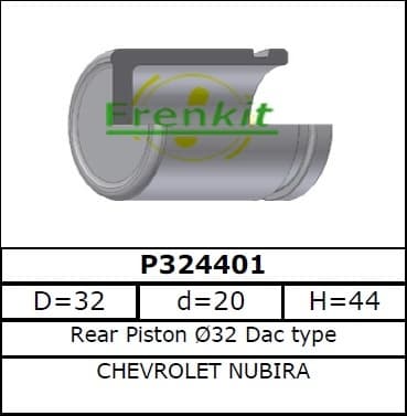 Brake caliper piston rear P324401