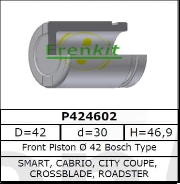 Brake caliper piston front P424602