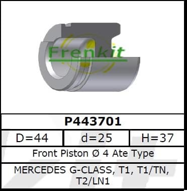 Brake caliper piston front P443701