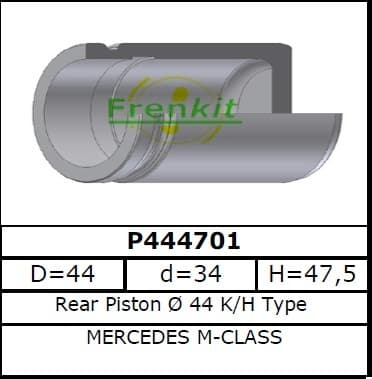 Brake caliper piston rear P444701