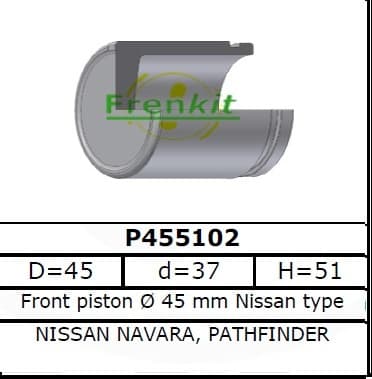Brake caliper piston front P455102