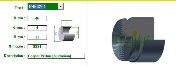Brake caliper piston front P463201 - image 2