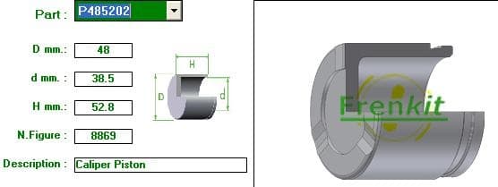 Brake caliper piston front P485202
