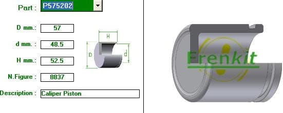 Brake caliper piston front P575202 - image 2