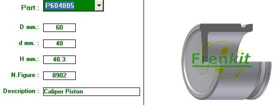 Brake caliper piston front P604805