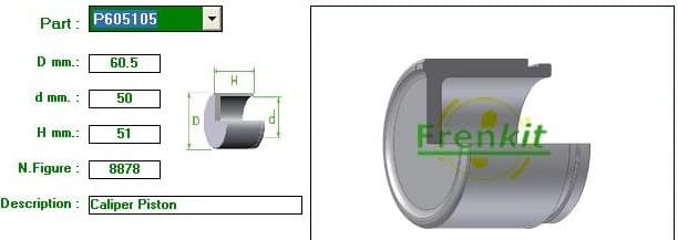 Brake caliper piston front P605105