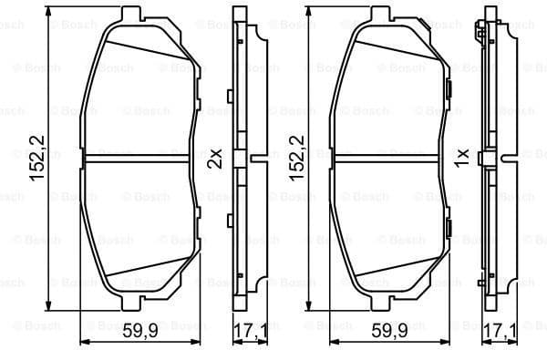Brake Pad Set, disc brake 0986494827 - image 7