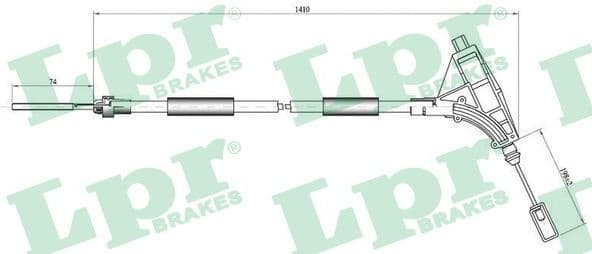 Cable Pull, parking brake C0010B